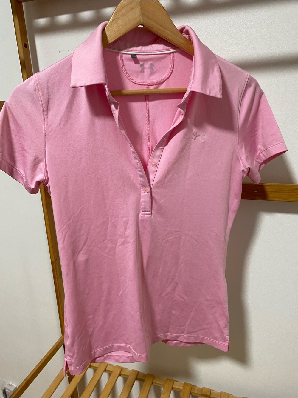Under Armour Pink Short-Sleeve Polo Women's Performance Top